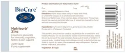 Label for Nutrisorb Zinc