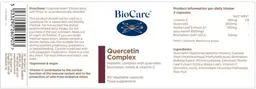 Label for Quercetin Complex