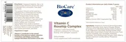 Label for Vitamin C Rosehip Complex