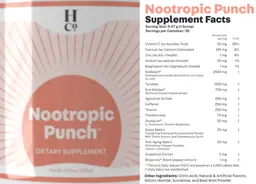 Label for Nootropic Punch