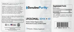Label for Liposomal NMN + NR