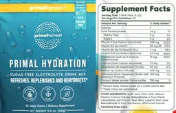 Label for Primal Hydration Lemon-Berry Flavor
