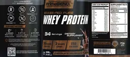 Label for Grass-Fed Pure Whey Protein Chocolate Milkshake Flavor