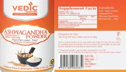 Label for Ashwagandha Powder