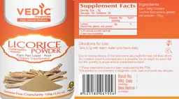 Label for Licorice Powder