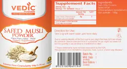 Label for Safed Musli Powder