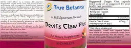 Label for Devil's Claw Plus