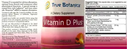 Label for Vitamin D Plus