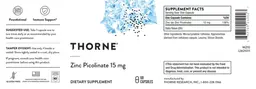 Label for Zinc Picolinate 15 mg
