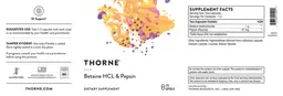 Label for Betaine HCL & Pepsin