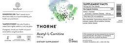 Label for Acetyl-L-Carnitine 500 mg
