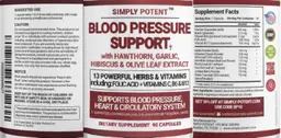Label for Blood Pressure Support