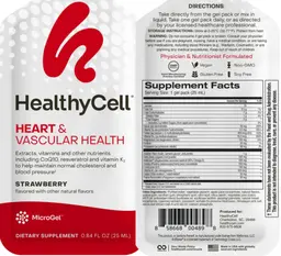 Label for Heart & Vascular Health Strawberry