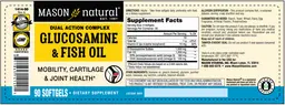 Label for Glucosamine & Fish Oil