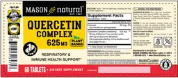 Label for Quercetin Complex 625 mg