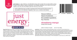 Label for Just Energy Strawberry Mango