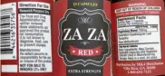 Label for Zaza Red