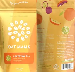 Label for Lactation Tea Tropical Citrus