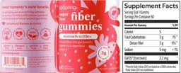 Label for Fiber Gummies Strawberry Flavored