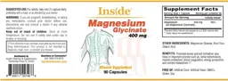 Label for Magnesium Glycinate 400 mg
