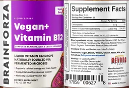 Label for Vegan+ Vitamin B12 Super Berry