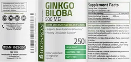 Label for Ginkgo biloba 500 mg