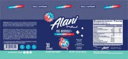 Label for Pre-Workout+ Rocket Pop