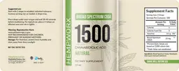 Label for 1500 Broad Spectrum CBDA Natural