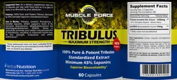 Label for Tribulus Maximum Strength