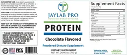 Label for Protein Chocolate Flavored
