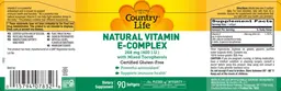 Label for Natural Vitamin E-Complex 268 mg (400 IU)
