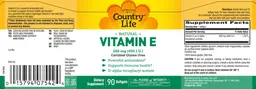 Label for Natural Vitamin E 268 (400 IU)