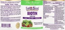 Label for Biotin 10,000 mcg