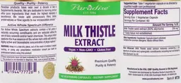 Label for Milk Thistle Extract