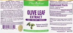 Label for Olive Leaf Extract