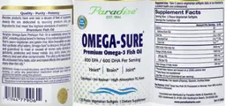 Label for Omega-Sure Premium Omega-3 Fish Oil