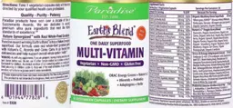 Label for One Daily Superfood Multi-Vitamin with Iron
