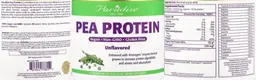 Label for Pea Protein Unflavored