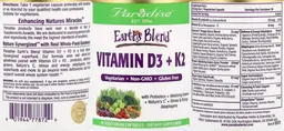 Label for Vitamin D3 + K2