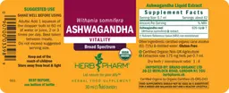 Label for Ashwagandha