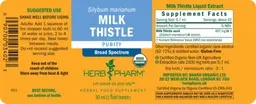 Label for Milk Thistle