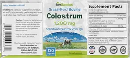 Label for Colostrum 1,200 mg