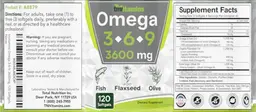 Label for Omega 3-6-9 3600 mg