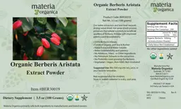 Label for Organic Berberis aristata Extract Powder