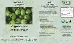Label for Organic Amla Extract Powder