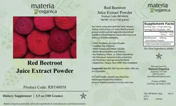 Label for Red Beetroot Juice Extract Powder