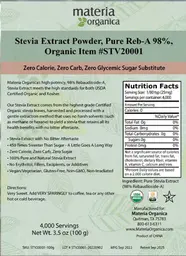 Label for Stevia Extract Powder