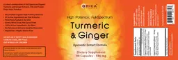 Label for Turmeric & Ginger