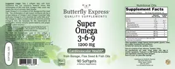 Label for Super Omega 3-6-9 1200 mg