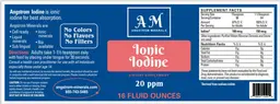 Label for Ionic Iodine